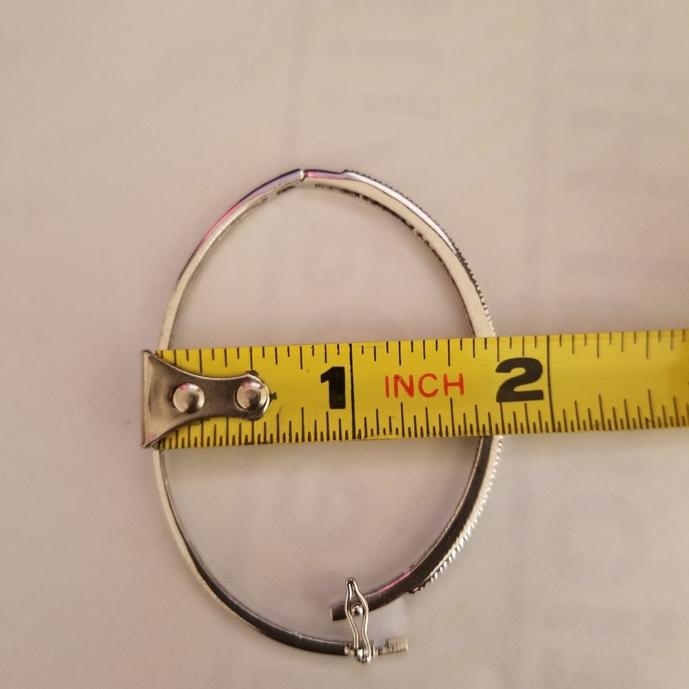 Baby Sterling Silver CZ Bangle - Picture 6 of 6
